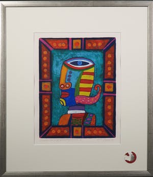 Clemens Briels - Zeefdruk, A window, there must be something behind it III - Ingelijst kopen? Bied vanaf 1!