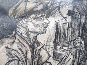 Niet of onleesbaar gesigneerd - "de Mijnwerker" (Jan Toorop 1911) gesigneerd, Klaus kopen? Bied vanaf 1!