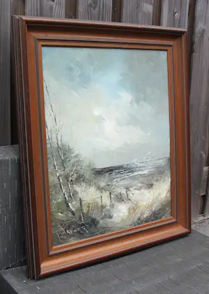 Jan Bevort - olieverf op doek: duinen en strand kopen? Bied vanaf 225!