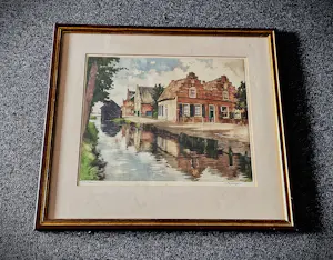 Hendrikus Roodenburg - Een zeldzame in 1931 gemaakte aquatint ets (mooi ingelijst) "Kockengen" kopen? Bied vanaf 49!