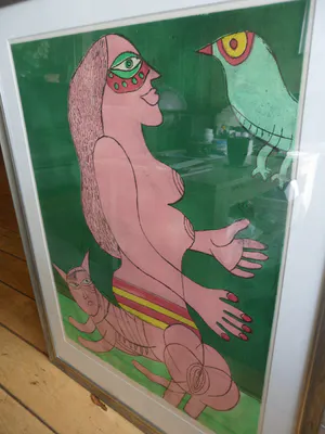 Corneille - La venue de l'oiseau - Ets en aquatint - 1978 kopen? Bied vanaf 250!