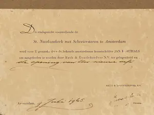 Jan Korthals - St. Nikolaaskerk met Schreiertoren te Amsterdam kopen? Bied vanaf 35!