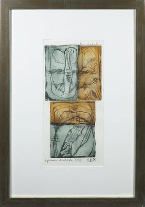 Kees Okx - Kleurenets, Klein heelal - Ingelijst kopen? Bied vanaf 35!