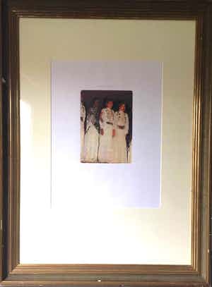 Juan Munoz - Gemengde techniek, Groots en Fraai Ingelijst verkocht voor € 100!