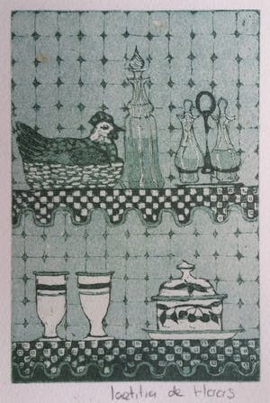 Laetitia de Haas - De Keuken - stilleven in kleurets in aluminium lijstje kopen? Bied vanaf 20!