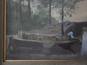 Adriaan Terhell - Man in boot in de gracht. kopen? Bied vanaf 69!