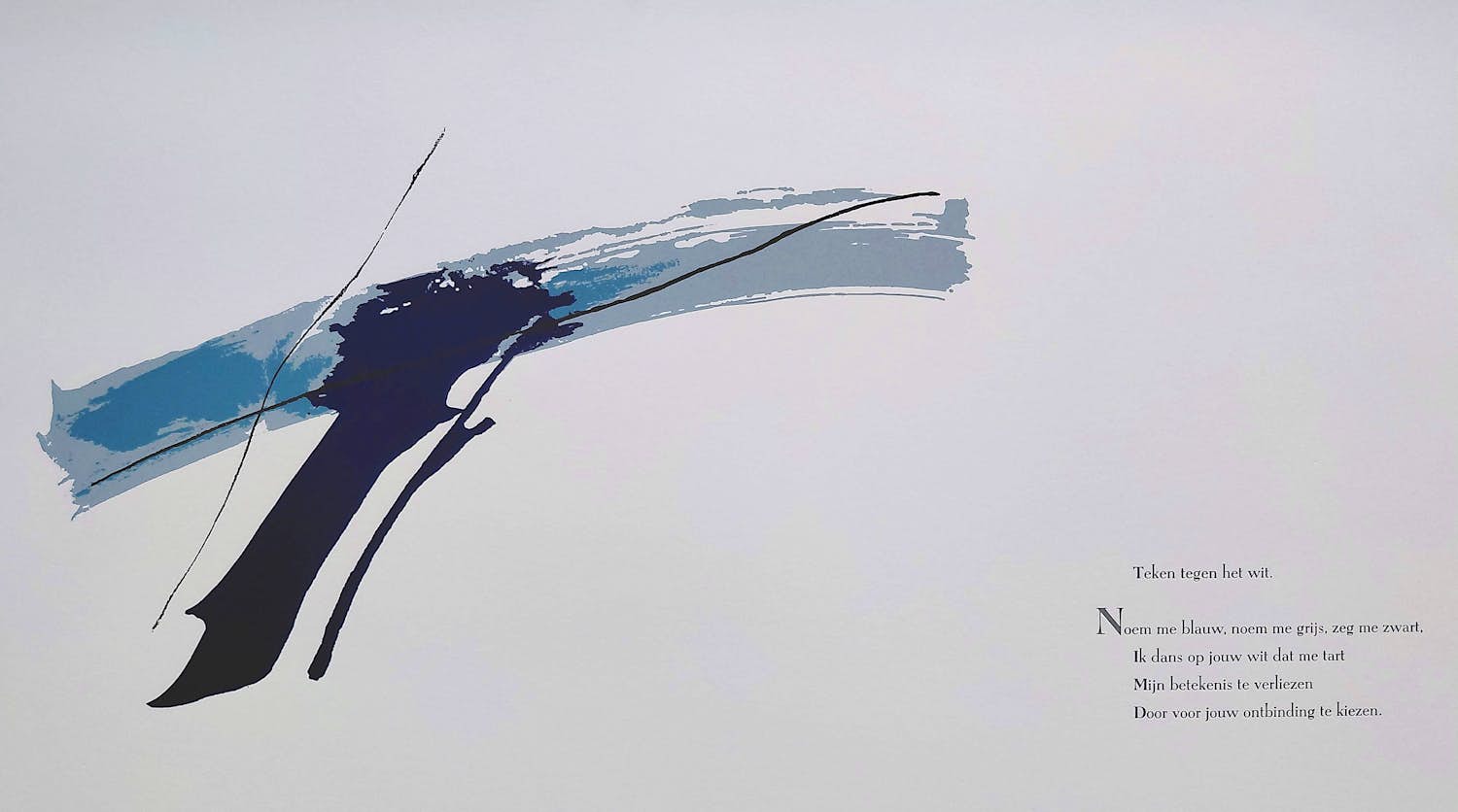 Arty Grimm - Cees Nooteboom - Tekens tegen het wit, tekst + zeefdruk kopen? Bied vanaf 75!