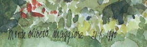 John Torenbeek - Aquarel, Monte Oliveto, Maggiore - Ingelijst kopen? Bied vanaf 1!