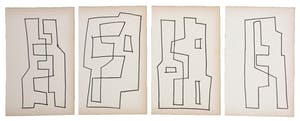 Siep van den Berg - Lot van vier abstracte composities kopen? Bied vanaf 1!
