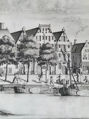 Caspar Commelin - Amsterdam, Oude zyds huys sitten huys - C Commelin - 1693 kopen? Bied vanaf 50!