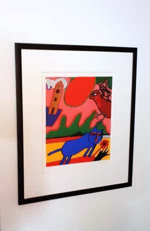 Corneille - Kleurrijke zeefdruk, mooi gelijst verkocht voor € 299!