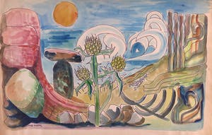 Joe Wols - Aquarel met pentekening, Bretonse Kunst kopen? Bied vanaf 1!