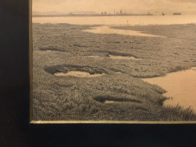 AcheterNiet of onleesbaar gesigneerd - Polderlandschap - lithografie? Enchérissez de 1!