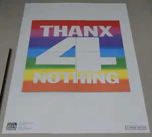 AcheterJohn Giorno - Thanx4Nothing Ausstellungsplakat Almine Rech Frieze Art Fair London 2021? Enchérissez de 40!