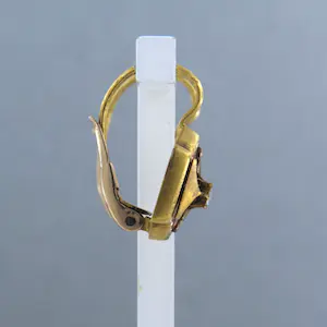 18k geel gouden oorhangers met roos geslepen diamant tot. 0,05ct - F/G - VS/SI kopen? Bied vanaf 165!