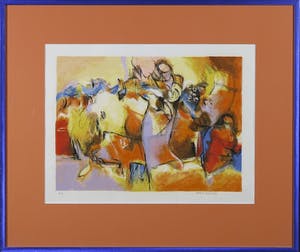 Arthur Bernard - Zeefdruk, Zonder titel - Ingelijst kopen? Bied vanaf 35!