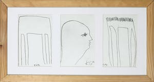 Klaas Gubbels - Droge naald, Drie etsen kopen? Bied vanaf 100!