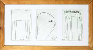 Klaas Gubbels - Droge naald, Drie etsen verkocht voor € 100!