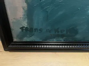 Frans de Kok - Monumentaal modern stilleven – Olieverf op doek – 111 × 81 cm – Gesigneerd kopen? Bied vanaf 750!