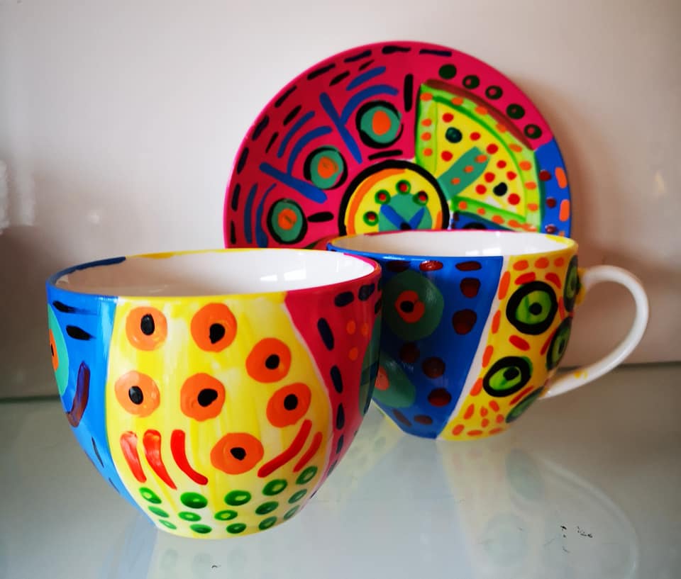 Zippora Sahanaja - Zippora Design® Koffie kopjes twee stuks porselein verkocht voor € 1!