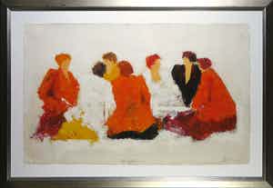 Wil Willemsen - Zeefdruk, All togheter now - Ingelijst (Groot) verkocht voor € 50!