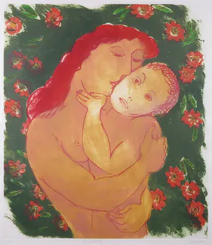 Katrien Caymax - Kleurenets, De omhelzing - Ingelijst kopen? Bied vanaf 35!