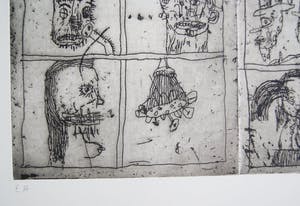 Rik van Iersel - grote zeldzame ets - typerend werk - 2002 kopen? Bied vanaf 150!