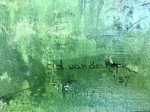 Ad van der Kop - Knotwilgen - Olieverf op doek, Fraai Ingelijst kopen? Bied vanaf 175!