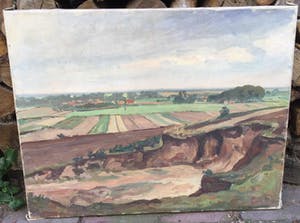 Claas Prins - C3879A-2, Uitzicht over polderlandschap kopen? Bied vanaf 125!