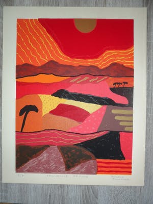 Ronald Boonacker - Zeefdruk, titel, "Provence, France ". kopen? Bied vanaf 45!