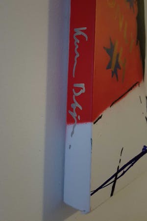 Niet of onleesbaar gesigneerd - Street Art gemengde techniek van Johan Cruyff met echtheidscertificaat. kopen? Bied vanaf 10!