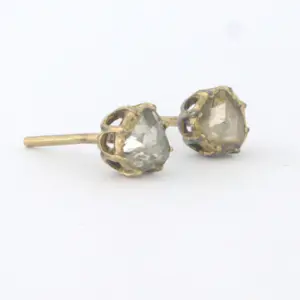 14k gouden solitair oorknoppen met roos geslepen diamanten tot. 0.40 karaat kaufen? Bieten Sie von 315!