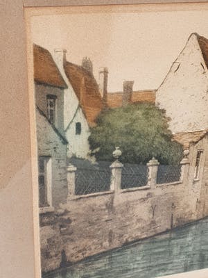 Frederic Louis Leve - Riviertje door Brugge met Zwanen kopen? Bied vanaf 34!