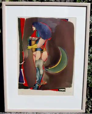 Richard Lindner - Power woman, litho (netjes ingelijst) kopen? Bied vanaf 295!