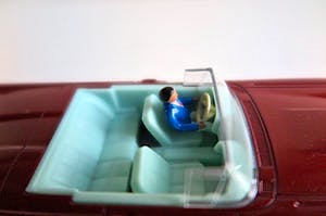 Curiosa - Dinky Toys - 3x Cabriolet+bestuurder- Ford en Triumph - Atlas/Mattel 1:43 +Doos kopen? Bied vanaf 1!