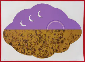 Milvia Maglione - Paysage en forme de nuage, zeefdruk kopen? Bied vanaf 40!