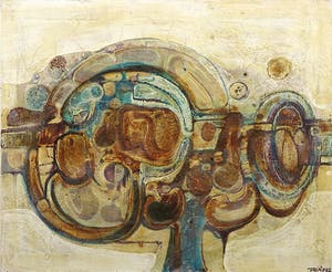 Jack Harden - Gemengde techniek op board, Verliefd op de peelvenus - Ingelijst kopen? Bied vanaf 60!