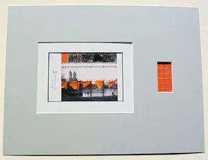 Christo - Project for NYC " The Gates " 2003 handgesigneerd - inc. original stofmonster kopen? Bied vanaf 139!