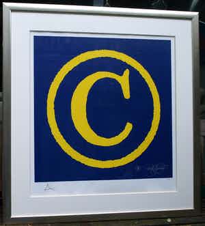 Rob Scholte - Ingelijste zeefdruk , Copyright – lijst: 112 x 108 cm – Expositie in De Fundatie verkocht voor € 250!