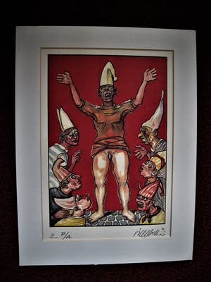 Corrado Simeoni - Venetie 1938 Karakteristiek satirische Aquarel/Pastel - gesigneerd met opdracht kopen? Bied vanaf 20!