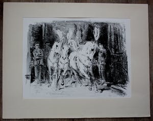Jan Groenestein - Litho: paarden kopen? Bied vanaf 60!
