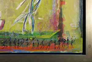 Ad Arma - Handbewerkte zeefdruk op board, Uit de serie 'India' nr. 95 kopen? Bied vanaf 50!