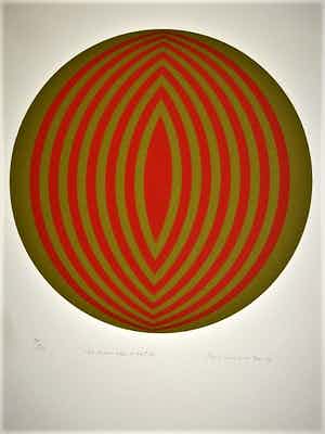 Rob Schotman - 2x Intrigerende jaren 60 PoP Art Litho - Circum-Centrisch - 1x gesigneerd verkocht voor € 30!