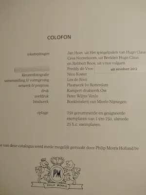 Hugo Claus - Jaski Art Gallery catalogus met gesigneerde en genummerde zeefdruk(623/750) kopen? Bied vanaf 60!