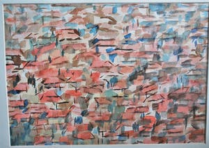 Toon Tap - Zicht op Florence - aquarel 1976 kopen? Bied vanaf 40!