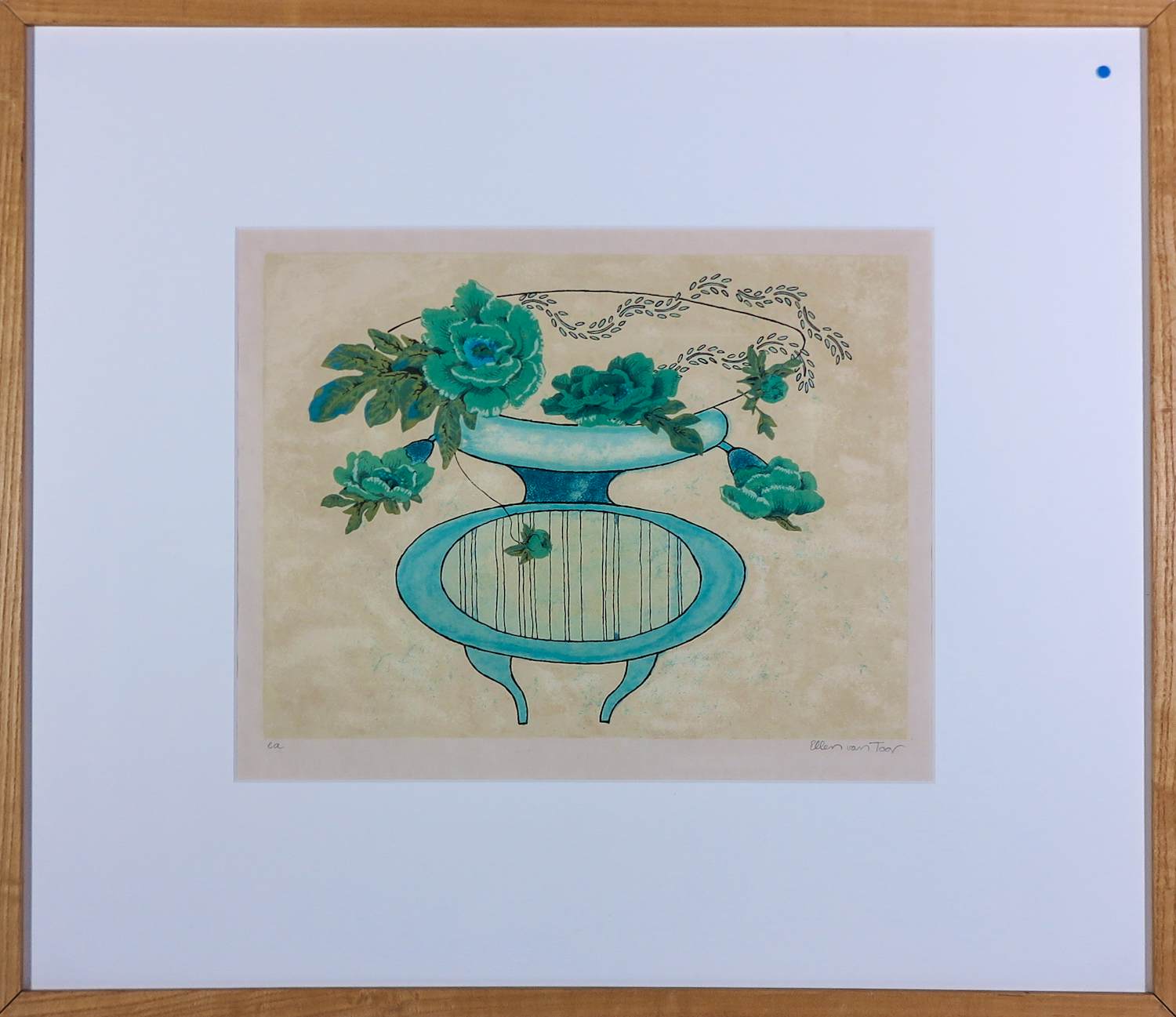 Buy Ellen van Toor - Zeefdruk, Herfstschaal - Ingelijst? Bid from 30!