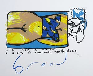Herman Brood - Zeefdruk, Oh, hoe ik hunker... kopen? Bied vanaf 120!