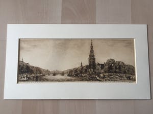 Cornelis Brandenburg - ets - Oude Schans te Amsterdam kopen? Bied vanaf 35!