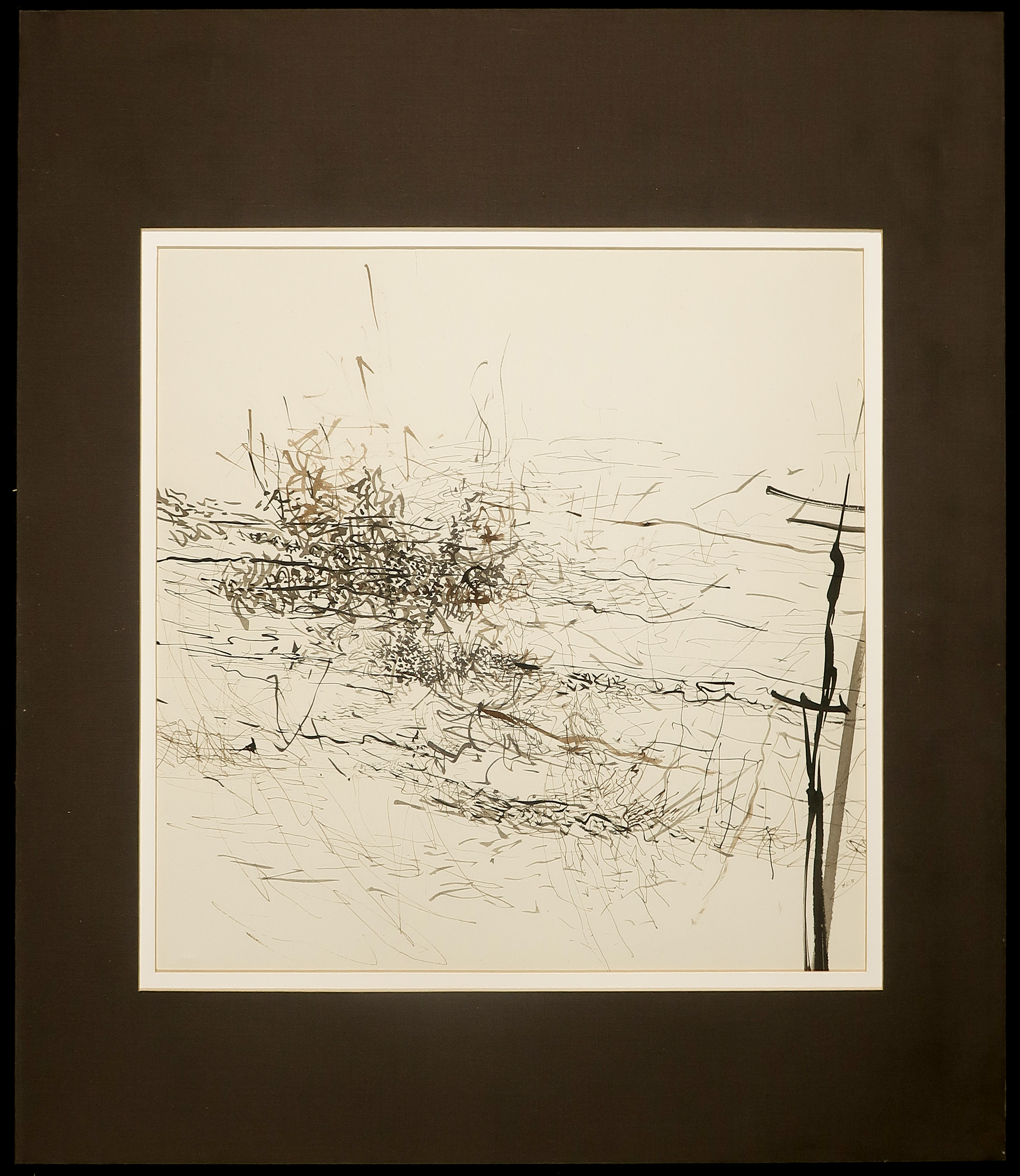 Anton Voorzanger - Inkttekening op papier, Zonder titel verkocht voor € 35!