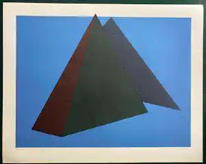 Jean Marie Haessle - Bermuda Triangle, Serigrafie, 1980, signiert, nummeriert verkauft für € 60!